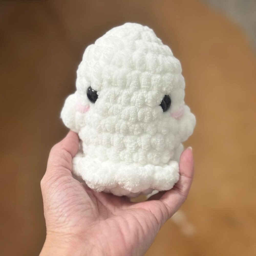Small Knit Ghost Plush Toy - New
